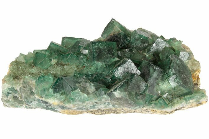 Green, Fluorescent, Cubic Fluorite Crystals - Madagascar #210465